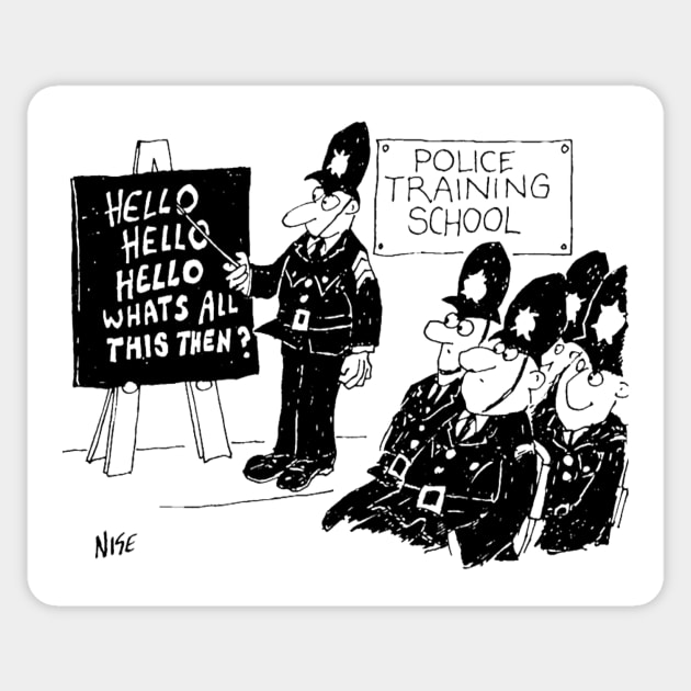 Police Training School Sticker by NigelSutherlandArt